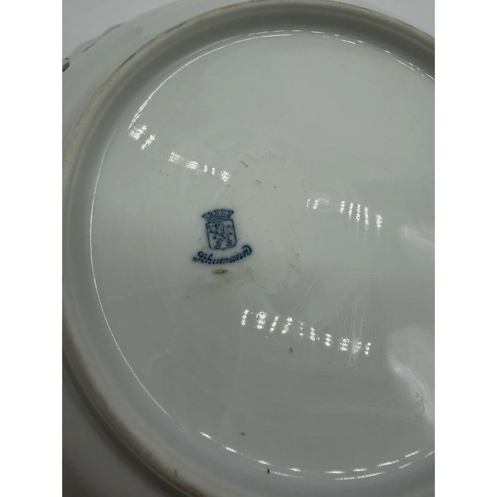 Vtg Schumann Reticulated‎ Dresden Flowers Porcelain Bowl 9